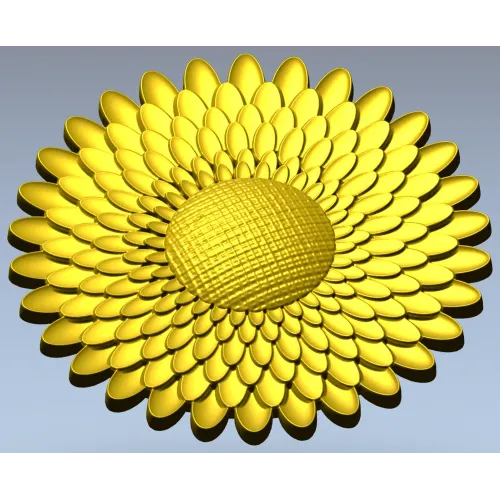 Sunburst Rosette 3D STL for CNC