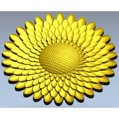 Sunburst Rosette 3D STL for CNC
