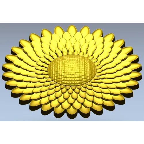 Sunburst Rosette 3D STL for CNC