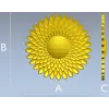Sunburst Rosette 3D STL for CNC