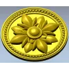 Regal Fleur Rosette - decorative round rosette STL for CNC milling