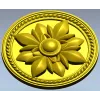 Regal Fleur Rosette - decorative round rosette STL for CNC milling