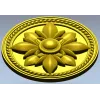 Regal Fleur Rosette - decorative round rosette STL for CNC milling