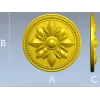 Regal Fleur Rosette - decorative round rosette STL for CNC milling