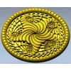 Spiral Acanthus Rosette STL 3D model for CNC
