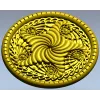 Spiral Acanthus Rosette STL 3D model for CNC