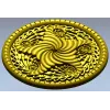 Spiral Acanthus Rosette STL 3D model for CNC