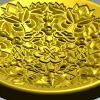Декоративный круглый медальон с растительным орнаментом - STL для ЧПУ
