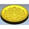 Circular Floral Rosette - STL 3D model for CNC milling