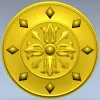 Aurelian Rosette - high-detail STL 3D model for CNC carving
