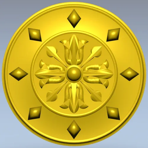 Aurelian Rosette - high-detail STL 3D model for CNC carving