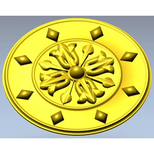 Aurelian Rosette - high-detail STL 3D model for CNC carving