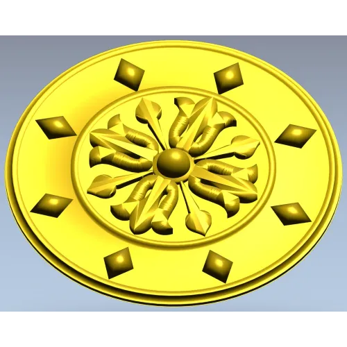 Aurelian Rosette - high-detail STL 3D model for CNC carving