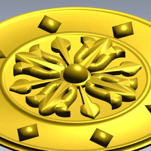 Aurelian Rosette - high-detail STL 3D model for CNC carving