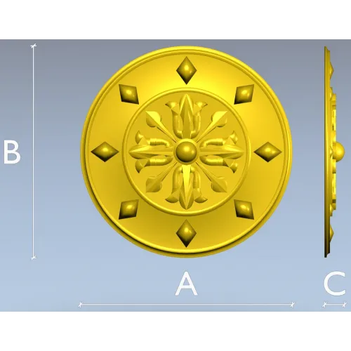 Aurelian Rosette - high-detail STL 3D model for CNC carving