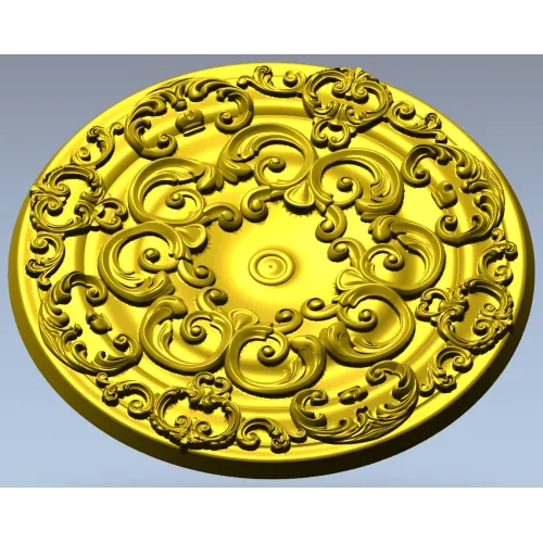Барочная круглая розетка - 3D модель STL для ЧПУ
