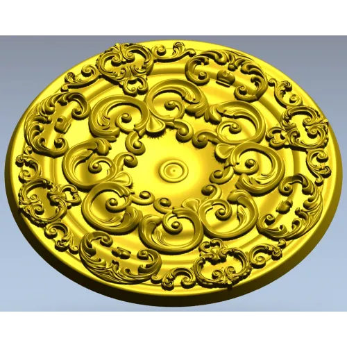 Барочная круглая розетка - 3D модель STL для ЧПУ
