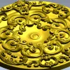 Барочная круглая розетка - 3D модель STL для ЧПУ
