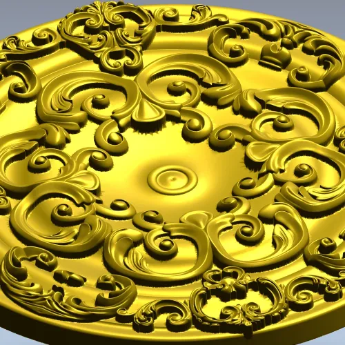Барочная круглая розетка - 3D модель STL для ЧПУ