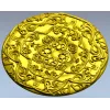 Circular Floral Rosette STL 3D Model for CNC