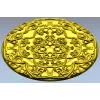 Circular Floral Rosette STL 3D Model for CNC