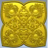 Декоративная розетка в форме четырёхлистника - STL для ЧПУ