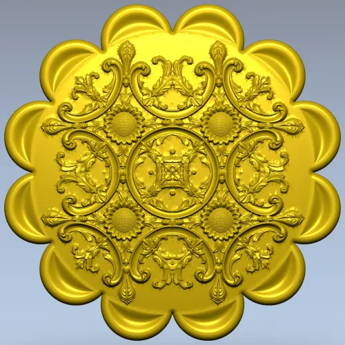 Розетка акантовая - 3D STL модель для ЧПУ