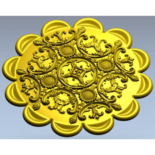Розетка акантовая - 3D STL модель для ЧПУ