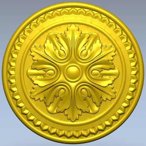 Acanthus Rosette STL 3D Model for CNC Router