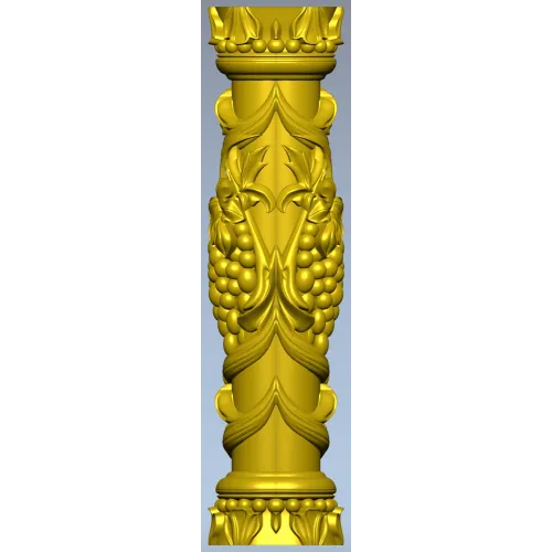 Grapevine Carved Baluster - STL 3D Model for CNC