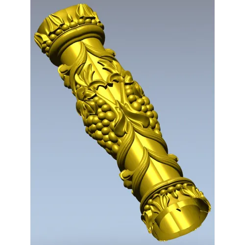 Grapevine Carved Baluster - STL 3D Model for CNC
