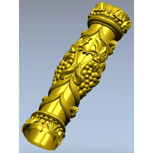 Grapevine Carved Baluster - STL 3D Model for CNC