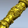 Grapevine Carved Baluster - STL 3D Model for CNC
