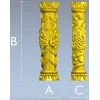 Grapevine Carved Baluster - STL 3D Model for CNC