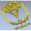 Baroque Shell Cartouche STL 3D model for CNC milling