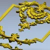 Baroque Shell Cartouche STL 3D model for CNC milling