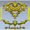 Baroque Shell Cartouche STL 3D model for CNC milling