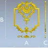 Baroque Shell Cartouche STL 3D model for CNC milling