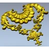 Рокайльный картуш с веерообразной раковиной - STL модель для ЧПУ