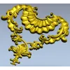 Рокайльный картуш с веерообразной раковиной - STL модель для ЧПУ