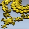 Рокайльный картуш с веерообразной раковиной - STL модель для ЧПУ