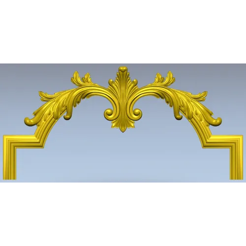 Baroque Acanthus Crest - STL 3D Model for CNC Routing