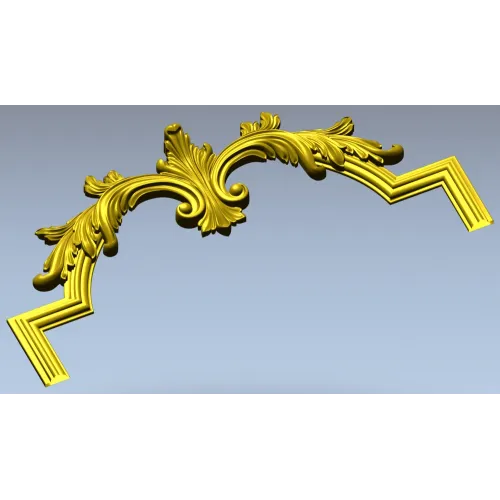 Baroque Acanthus Crest - STL 3D Model for CNC Routing