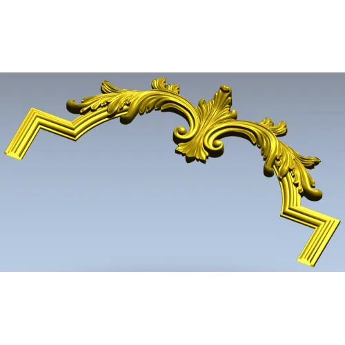 Baroque Acanthus Crest - STL 3D Model for CNC Routing