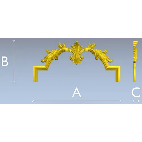 Baroque Acanthus Crest - STL 3D Model for CNC Routing