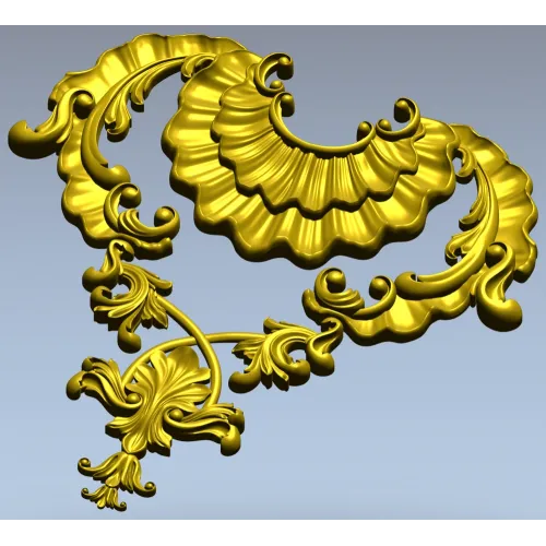 Rococo Shell & Acanthus Centerpiece - STL 3D Model for CNC