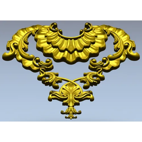 Rococo Shell & Acanthus Centerpiece - STL 3D Model for CNC