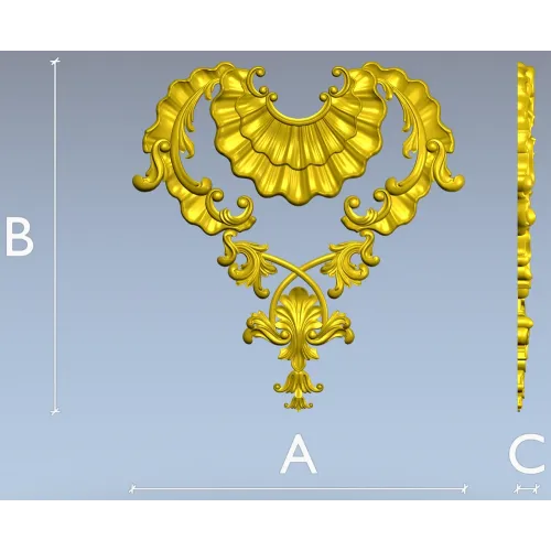 Rococo Shell & Acanthus Centerpiece - STL 3D Model for CNC
