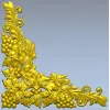 Rococo Grapevine Corner STL - 3D Model for CNC Milling