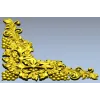 Rococo Grapevine Corner STL - 3D Model for CNC Milling